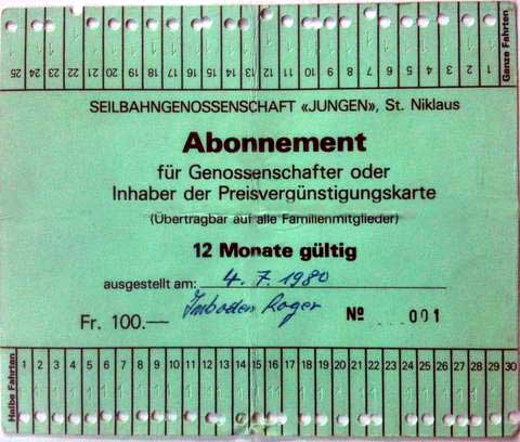 Erster Fahrplan 1980 Erster Fahrplan 1980